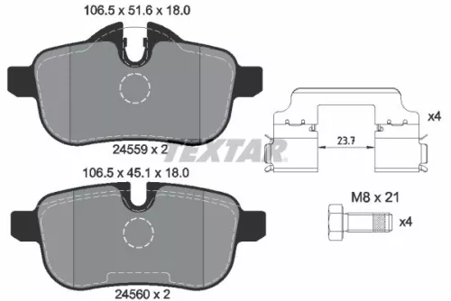 TEXTAR Brake Pad Set, disc brake (2455901)