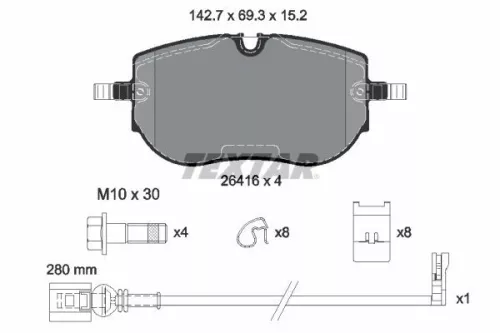TEXTAR Brake Pad Set, disc brake (2641601)
