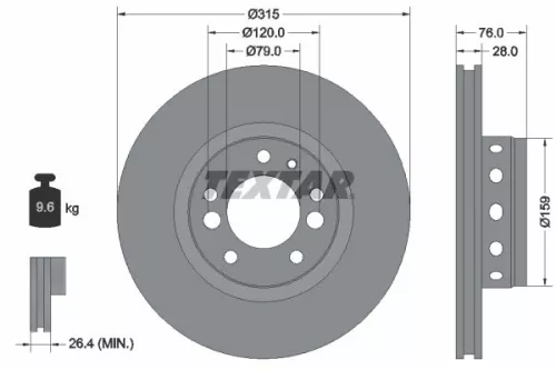 TEXTAR Brake Disc (92070900)