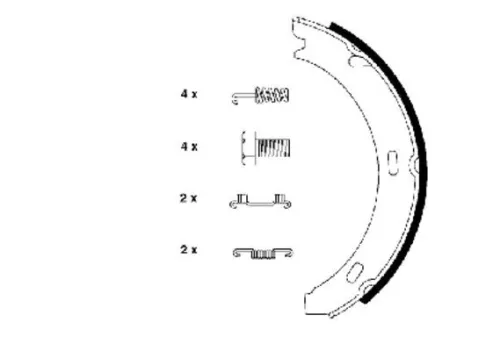 TEXTAR Brake Shoe Set, parking brake (91032800)