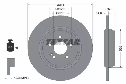 TEXTAR Brake Disc (92103303)