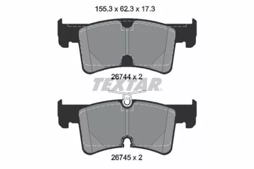TEXTAR Brake Pad Set, disc brake (2674401)