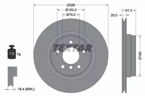 TEXTAR Brake Disc (92074900)