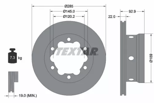 TEXTAR Brake Disc (92089803)
