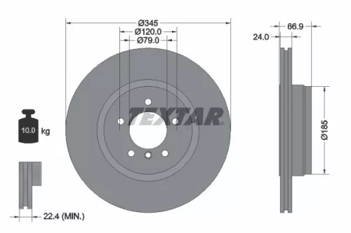 TEXTAR Brake Disc (92123203)