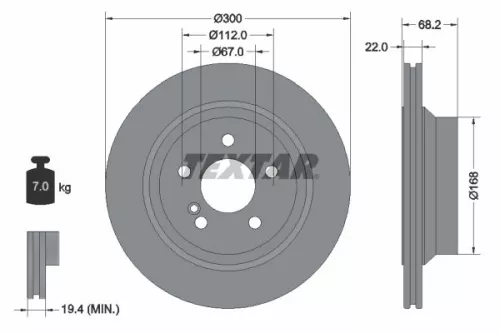 TEXTAR Brake Disc (92115505)