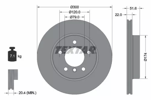 TEXTAR Brake Disc (92097205)