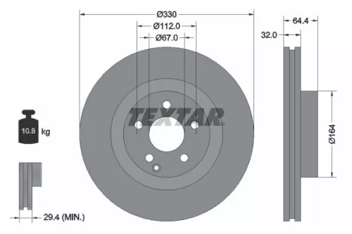 TEXTAR Brake Disc (92119905)