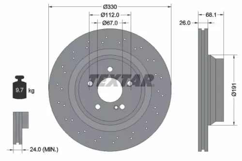 TEXTAR Brake Disc (92120000)