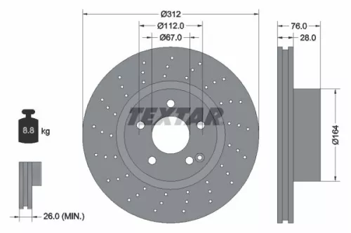 TEXTAR Brake Disc (92099305)