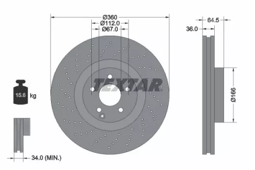 TEXTAR Brake Disc (92120305)