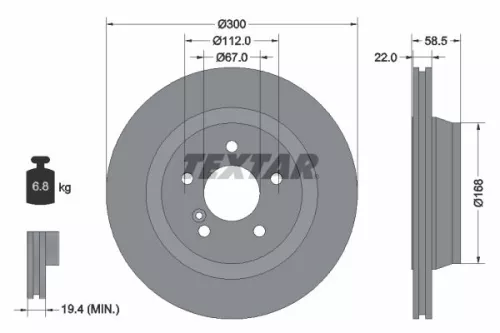 TEXTAR Brake Disc (92099503)