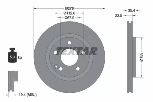 TEXTAR Brake Disc (92099603)