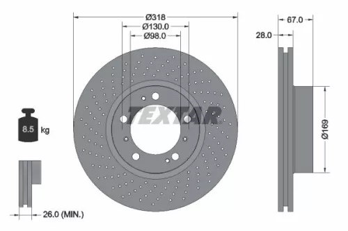 TEXTAR Brake Disc (92099905)