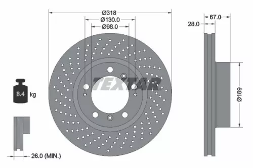 TEXTAR Brake Disc (92100005)