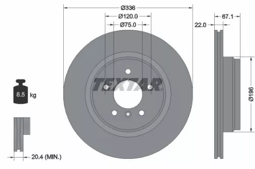 TEXTAR Brake Disc (92137905)