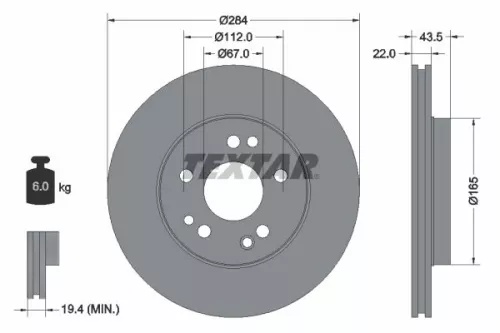 TEXTAR Brake Disc (92031900)
