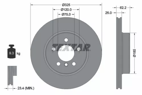 TEXTAR Brake Disc (92141505)