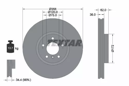 TEXTAR Brake Disc (92146203)