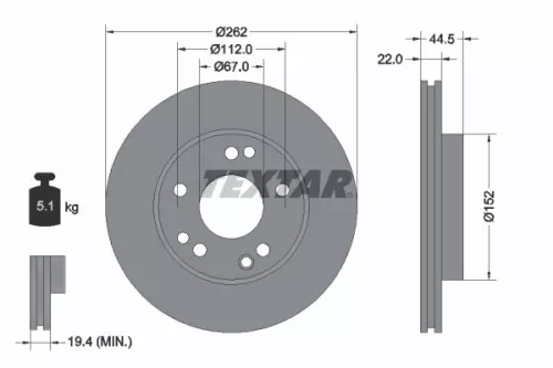 TEXTAR Brake Disc (92038600)