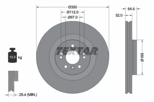 TEXTAR Brake Disc (92150705)