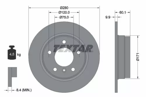 TEXTAR Brake Disc (92055703)