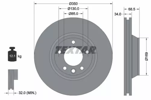 TEXTAR Brake Disc (92121705)