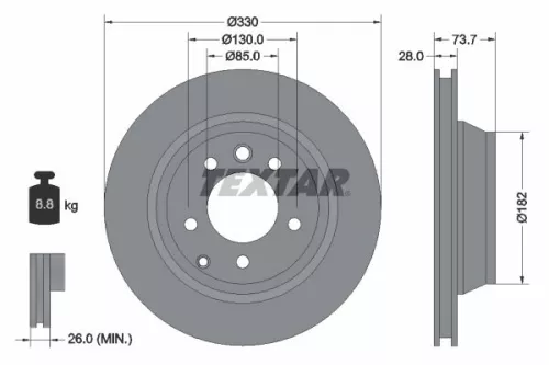 TEXTAR Brake Disc (92122005)