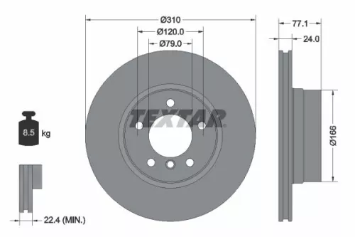 TEXTAR Brake Disc (92122505)