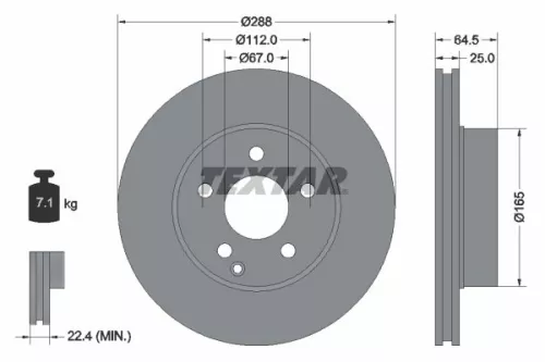 TEXTAR Brake Disc (92159603)