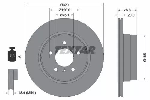 TEXTAR Brake Disc (92161103)