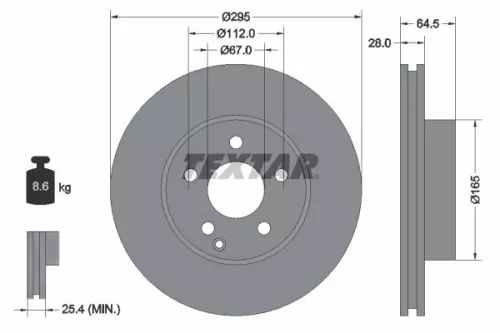 TEXTAR Brake Disc (92163205)