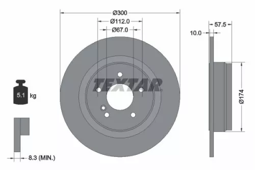 TEXTAR Brake Disc (92163303)