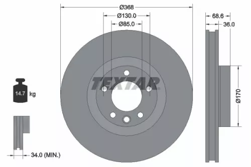TEXTAR Brake Disc (92213603)