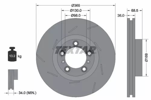 TEXTAR Brake Disc (92213905)