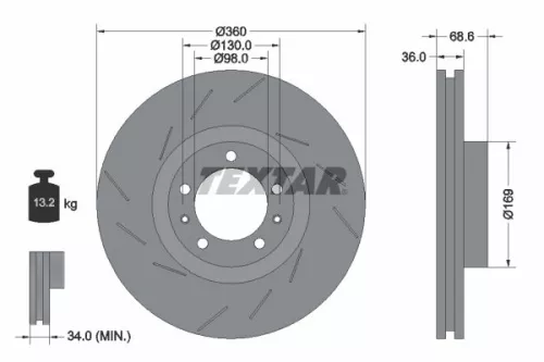 TEXTAR Brake Disc (92214005)