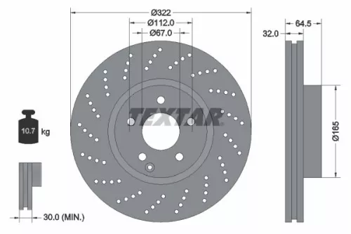 TEXTAR Brake Disc (92163405)