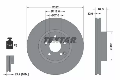 TEXTAR Brake Disc (92163505)