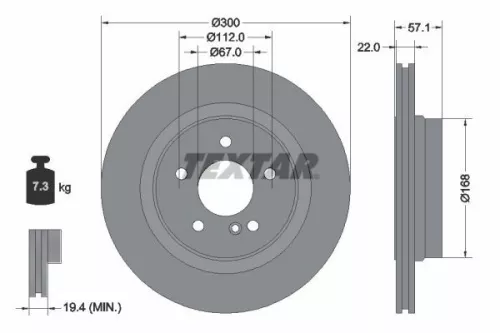 TEXTAR Brake Disc (92163605)