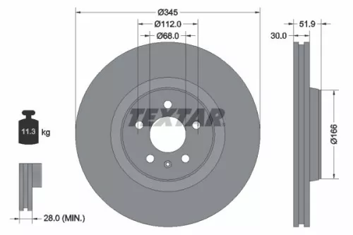 TEXTAR Brake Disc (92229205)