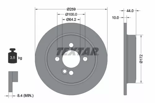 TEXTAR Brake Disc (92175003)