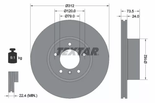 TEXTAR Brake Disc (92176105)