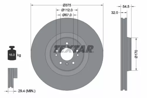 TEXTAR Brake Disc (2176603)