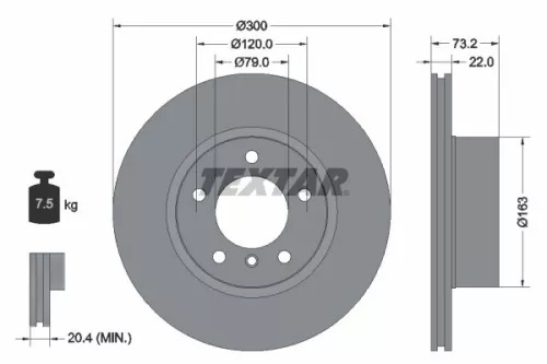 TEXTAR Brake Disc (92238505)