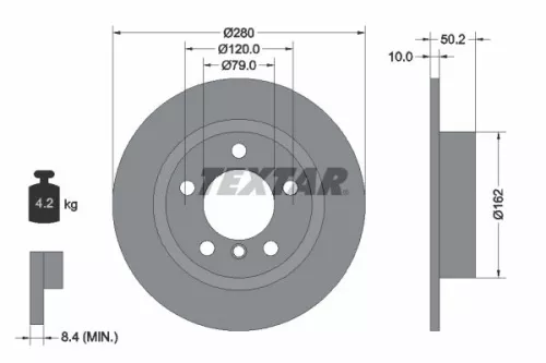TEXTAR Brake Disc (92238703)