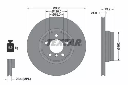 TEXTAR Brake Disc (92242005)