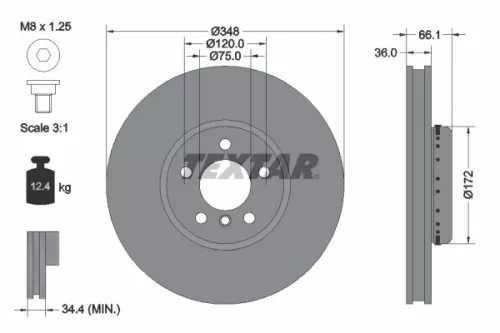TEXTAR Brake Disc (92253825)