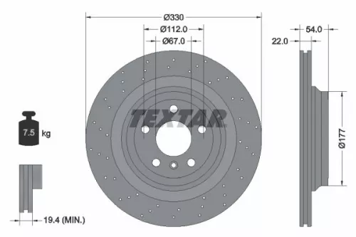 TEXTAR Brake Disc (92254505)