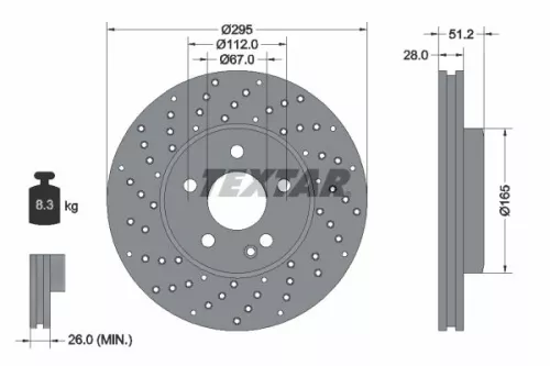 TEXTAR Brake Disc (92257505)