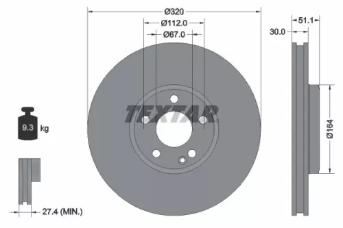 TEXTAR Brake Disc (92258003)